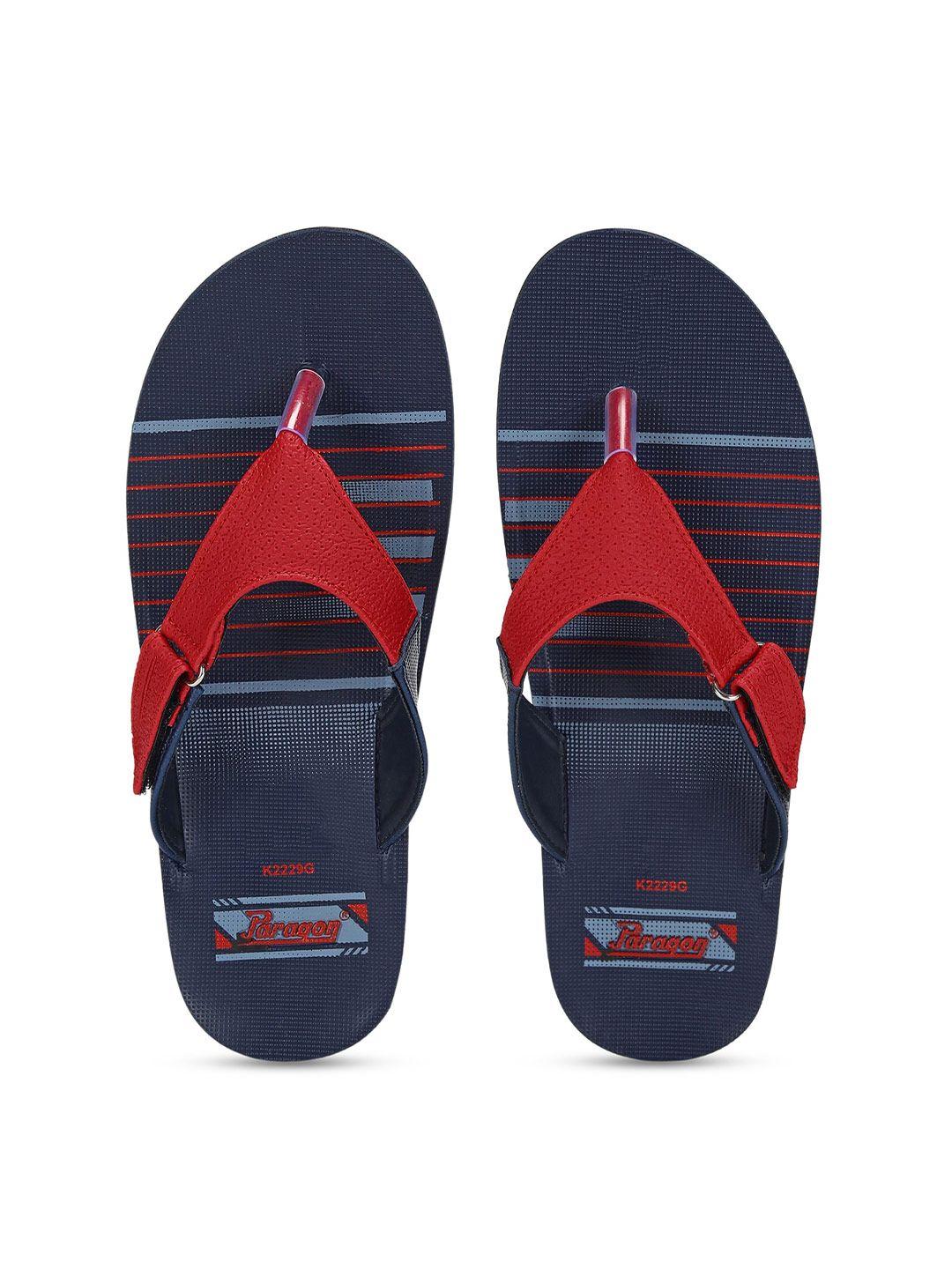 paragon-men-blue-&-red-printed-thong-flip-flops