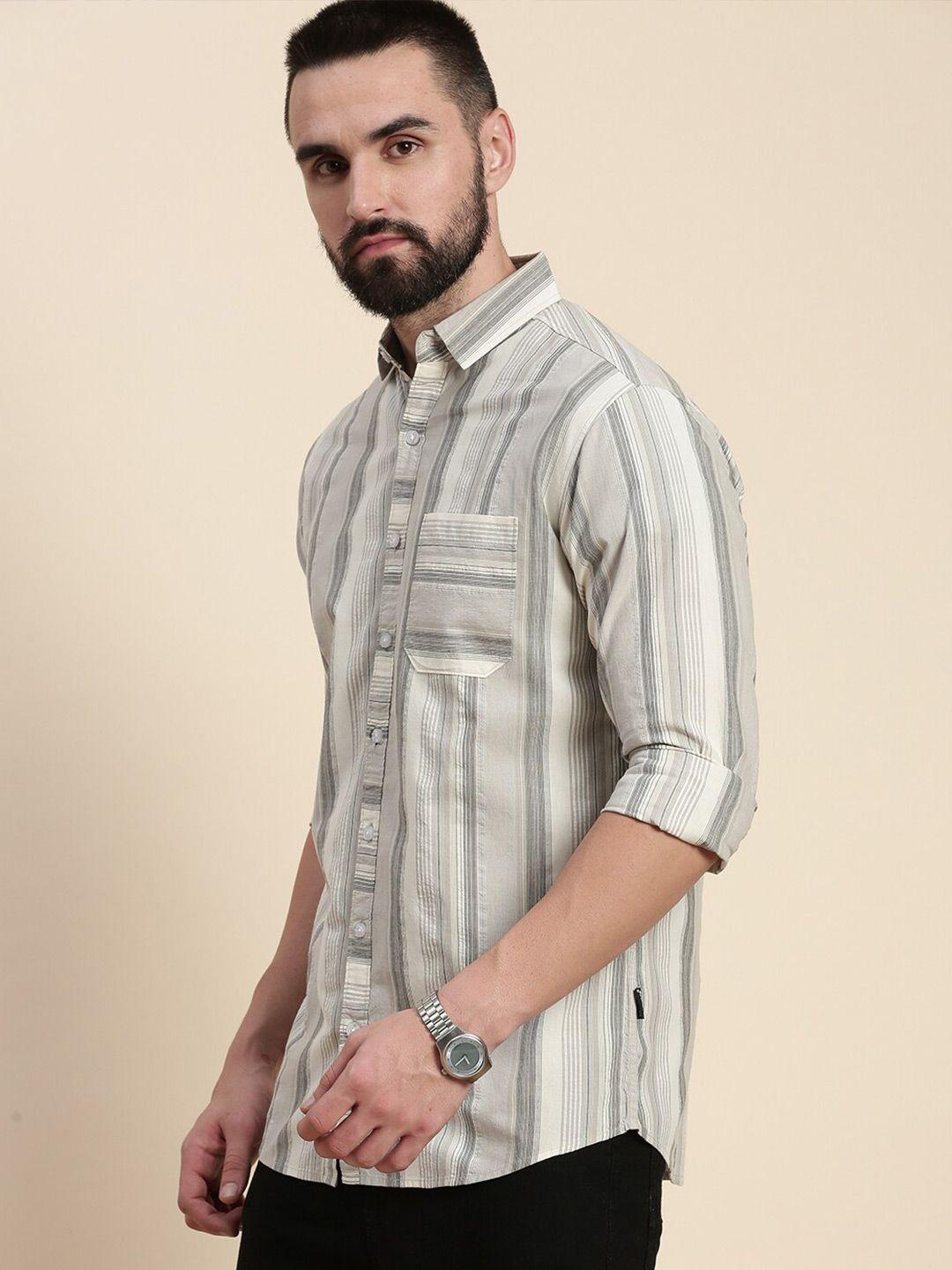 dillinger-vertical-striped-spread-collar-pure-cotton-casual-shirt