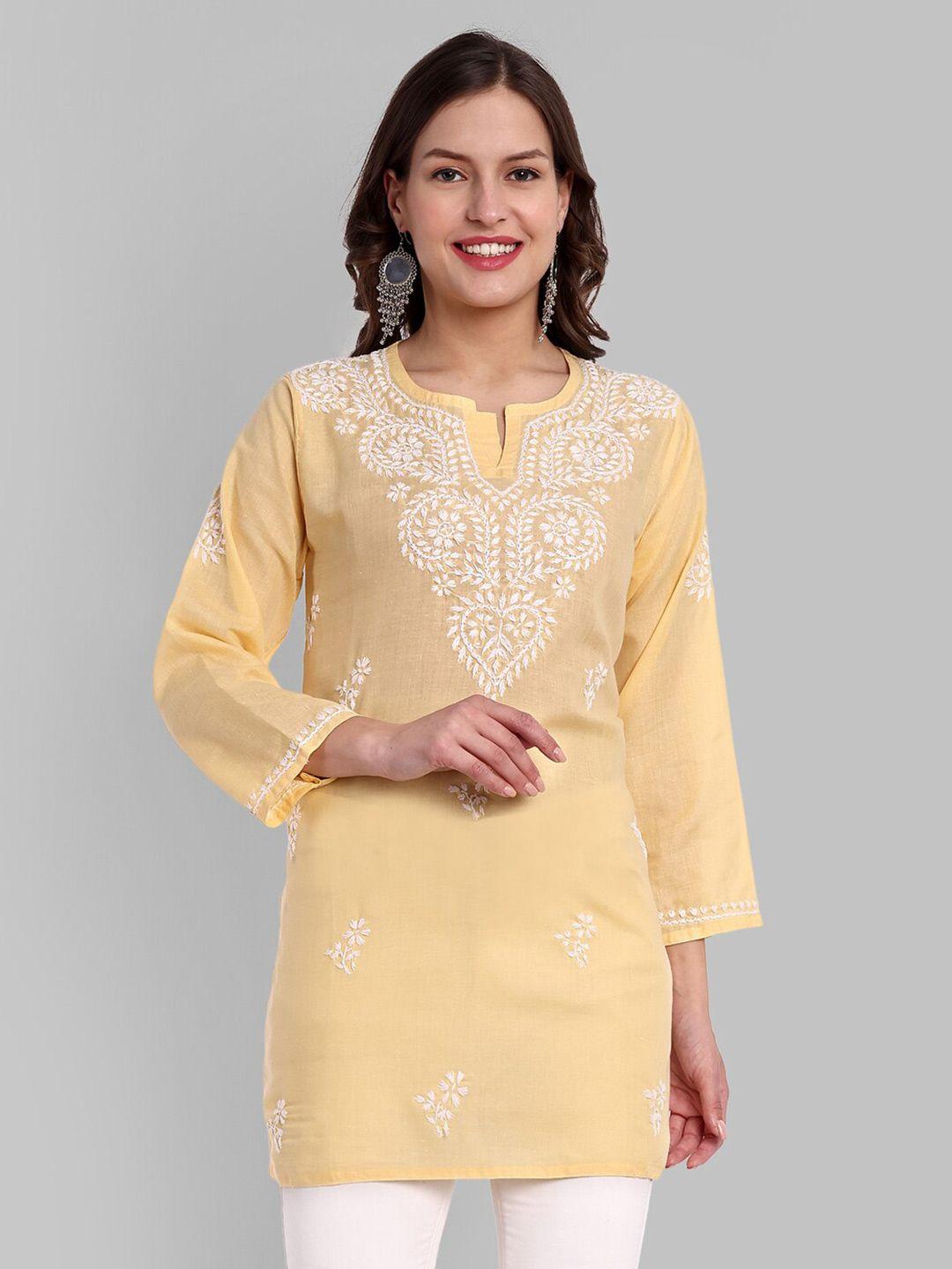 ada-floral-embroidered-thread-work-pure-cotton-kurti