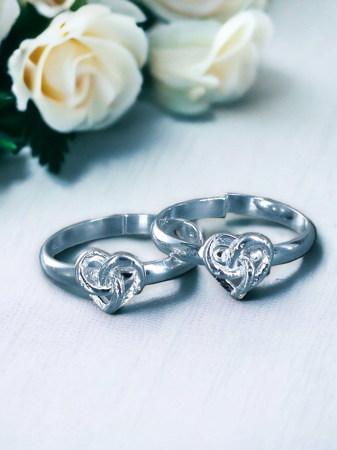 taraash-925-sterling-silver-heart-shaped-toe-rings