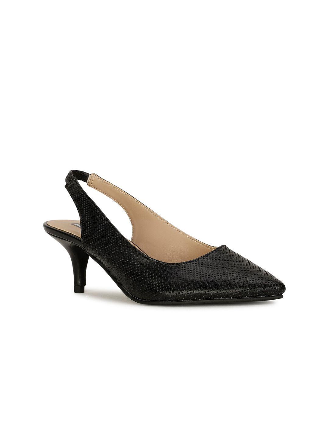 bata-textured-pointed-toe-kitten-mules-with-backstrap