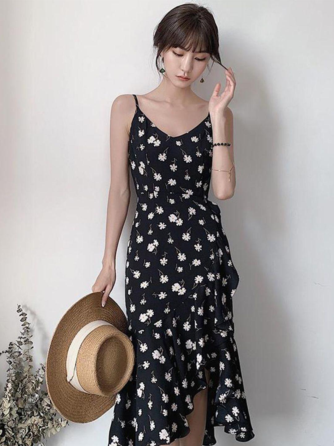 lyla-floral-printed-shoulder-straps-a-line-midi-dress