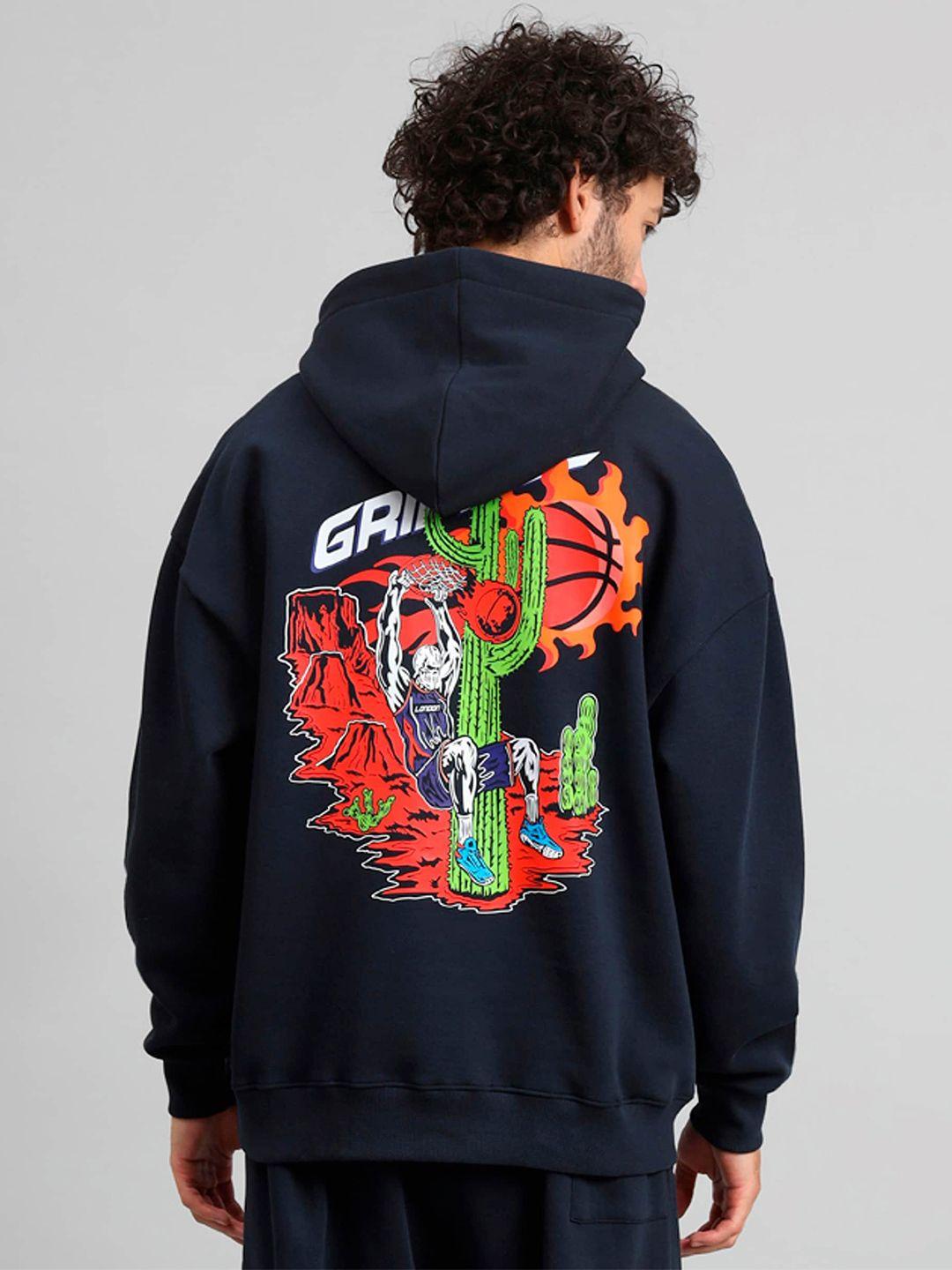 griffel-graphic-printed-hooded-fleece-pullover