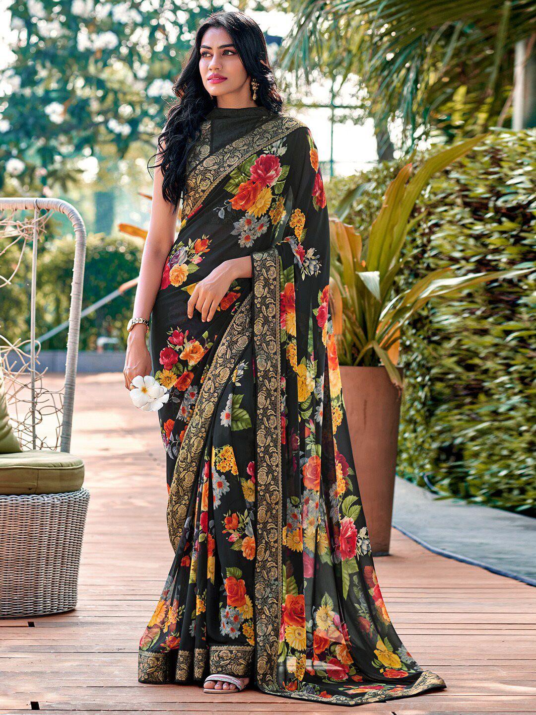 saree-mall-floral-printed-zari-sarees