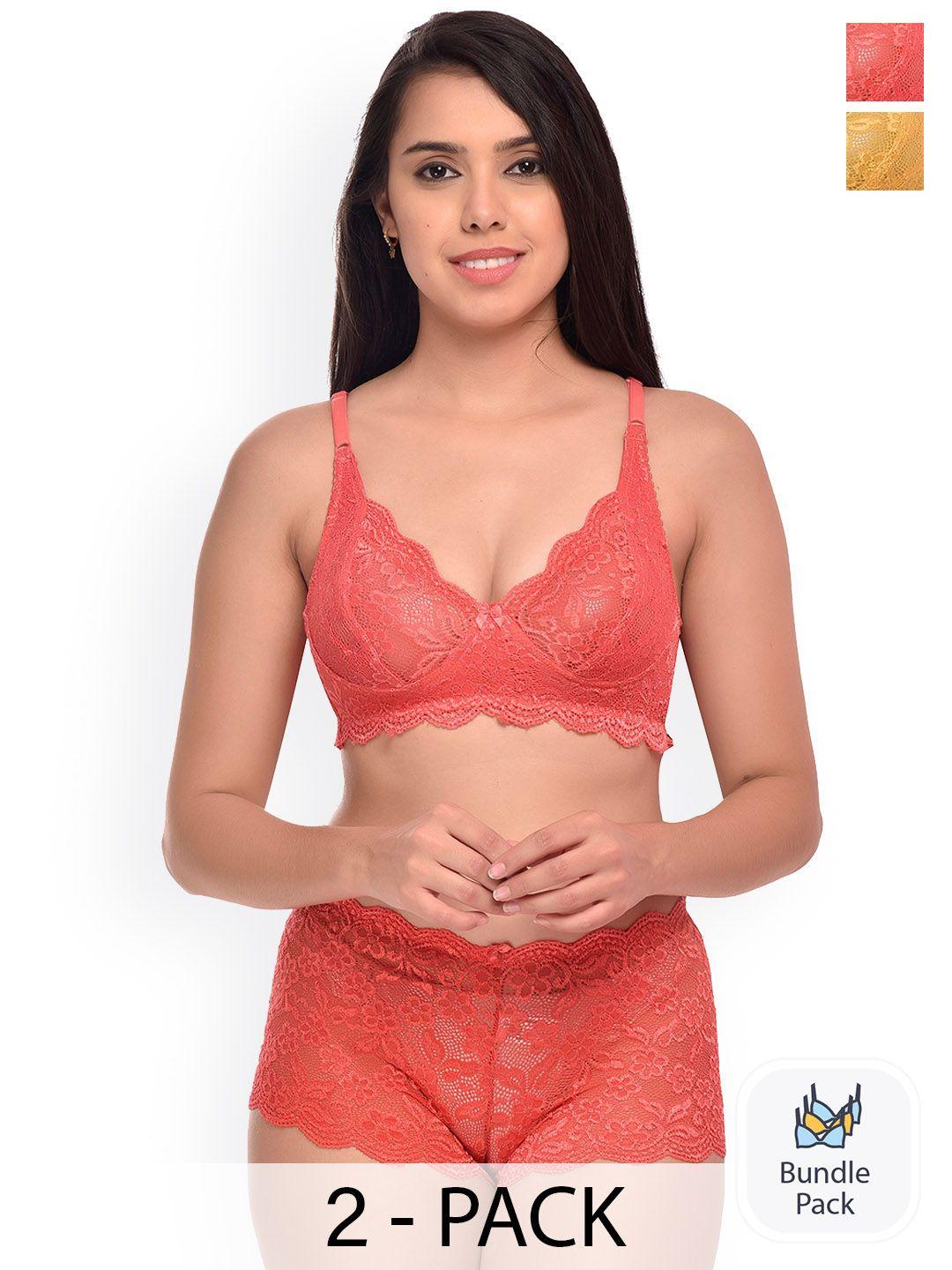 arousy-pack-of-2-self-design-lingerie-sets