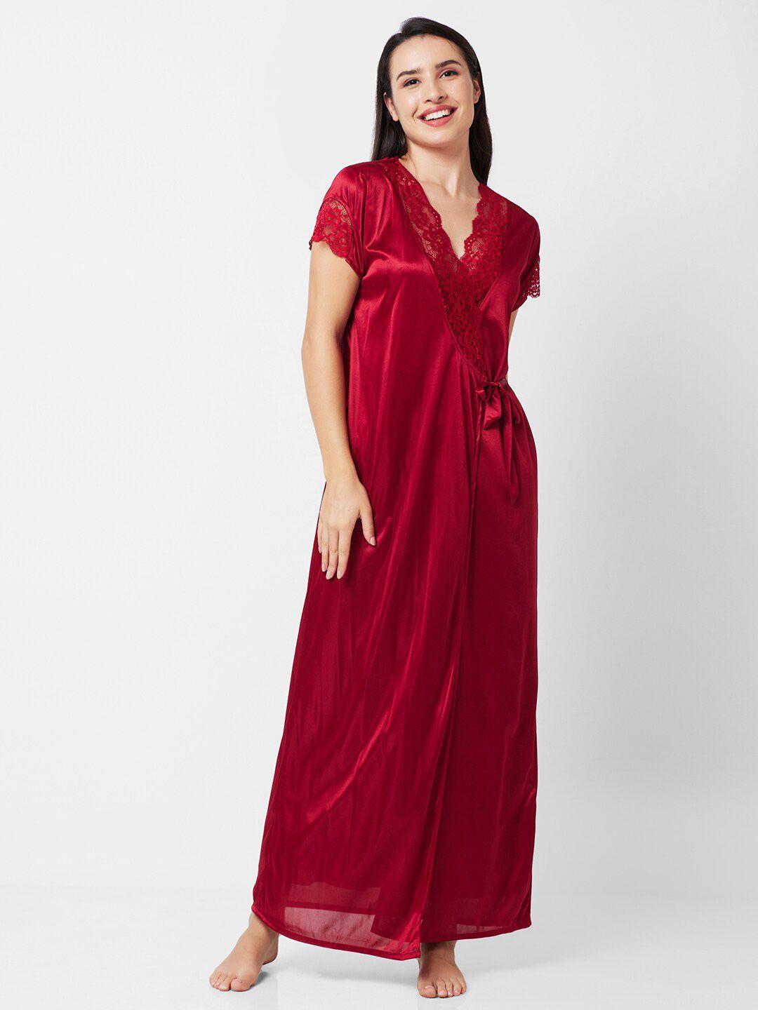fashionrack-shoulder-straps-satin-nightdress-with-robe