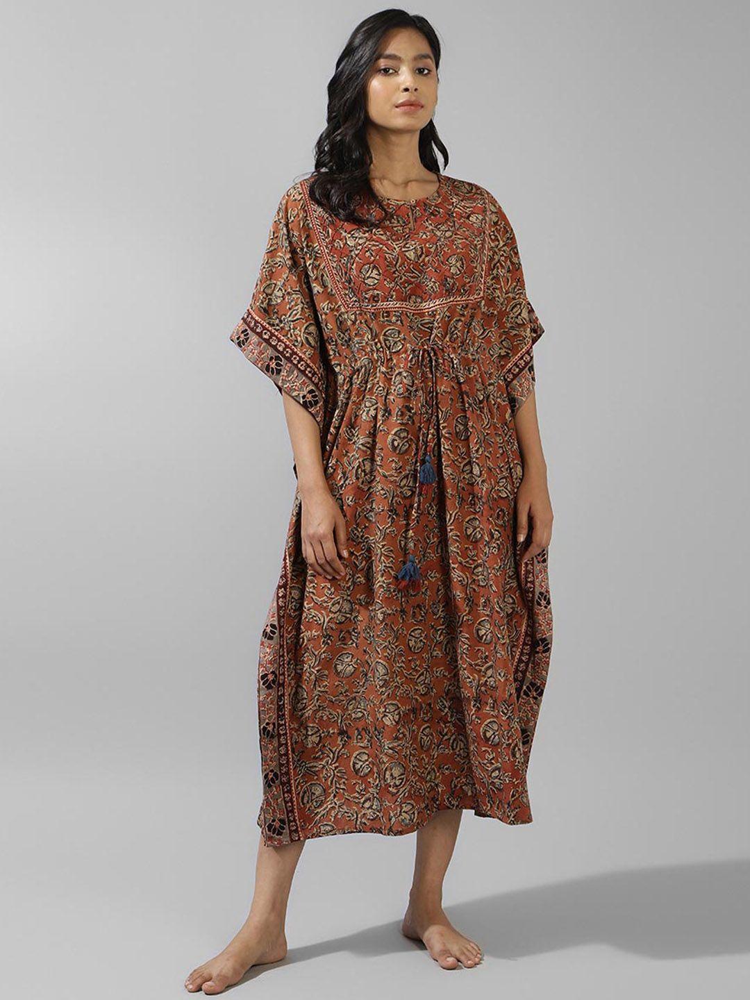 fabindia-floral-printed-cotton-kaftan-nightdress