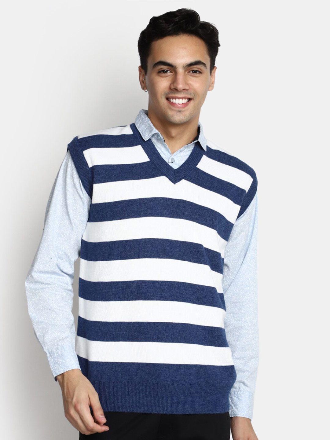 v-mart-striped-v-neck-cotton-sweater-vest