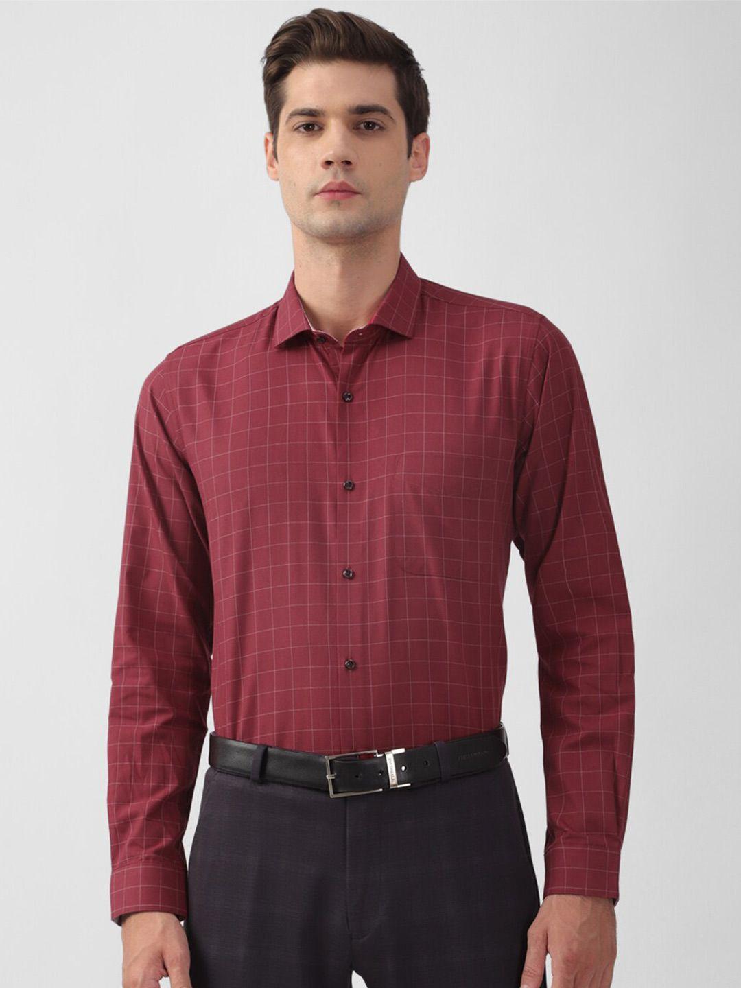 peter-england-slim-fit-opaque-checked-formal-shirt