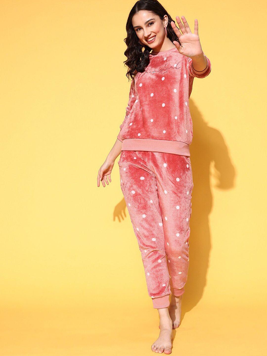 sweet-dreams--polka-dots-printed-t-shirt-and-pyjamas
