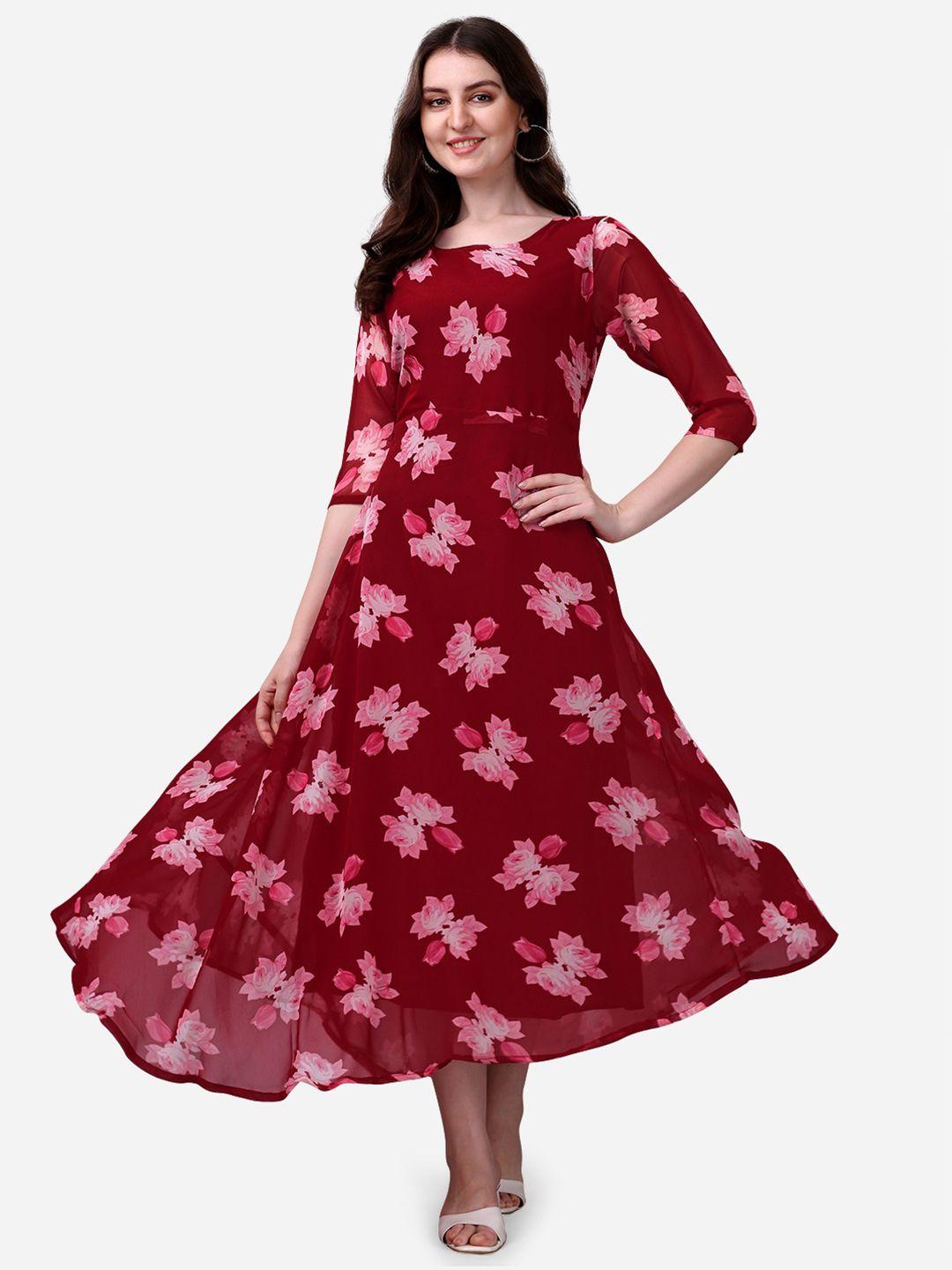 fashion2wear-floral-printed-square-neck-fit-&-flare-midi-dress