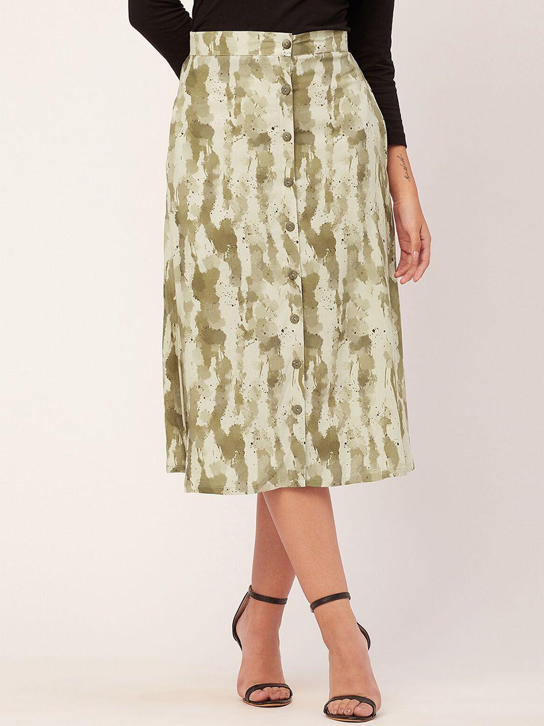 moomaya-women-abstract-printed-a-line-front-buttoned-midi-skirt