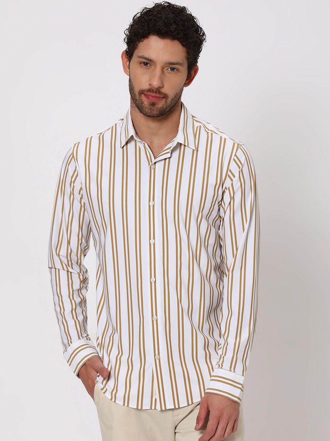 mufti-spread-collar-slim-fit-striped-casual-shirt