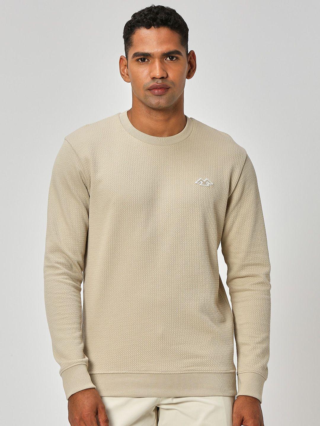 mufti-textured-long-sleeves-round-neck-sweatshirt