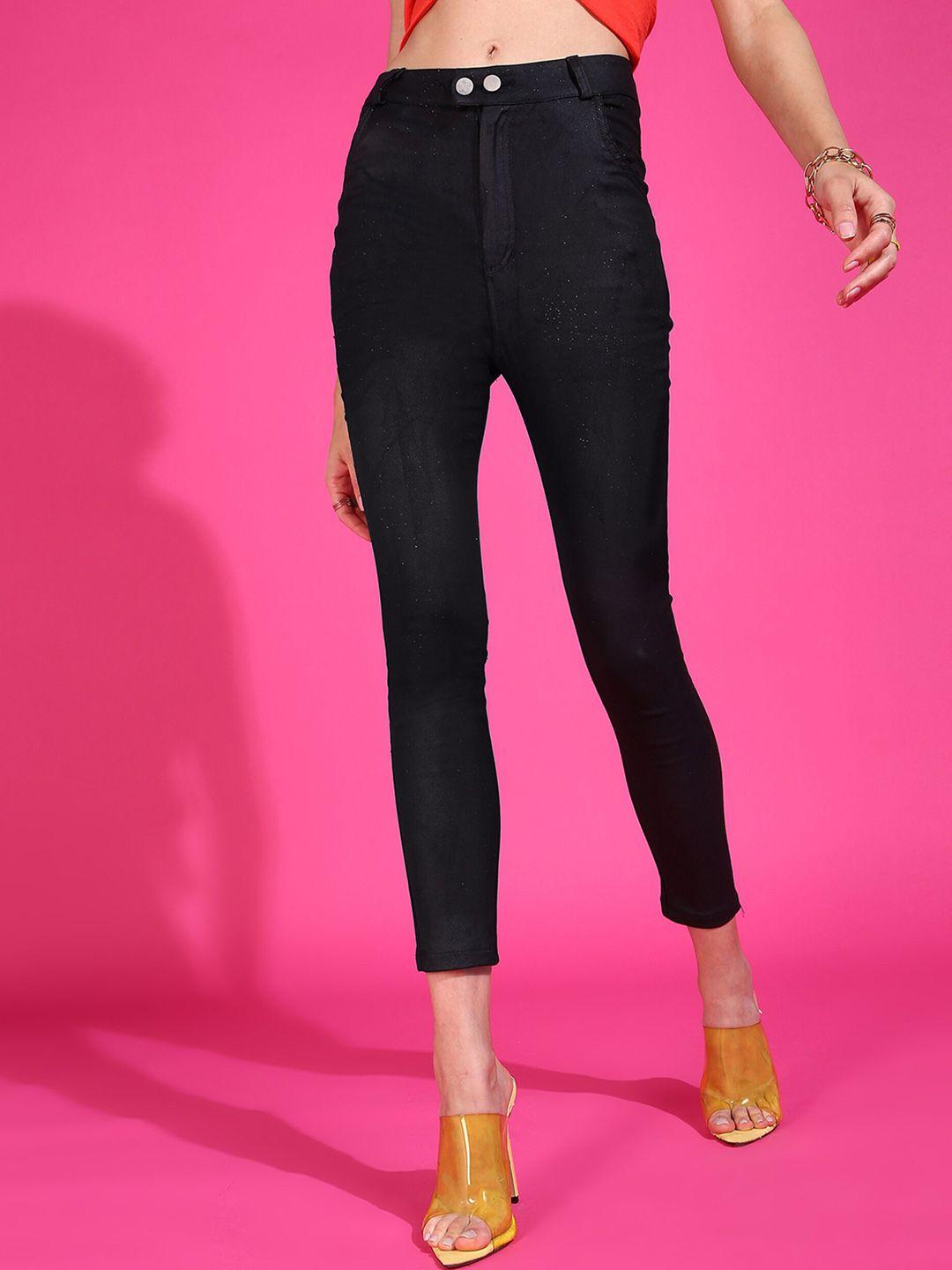 sheczzar-women-black-classic-slim-fit-cropped-leather-trousers