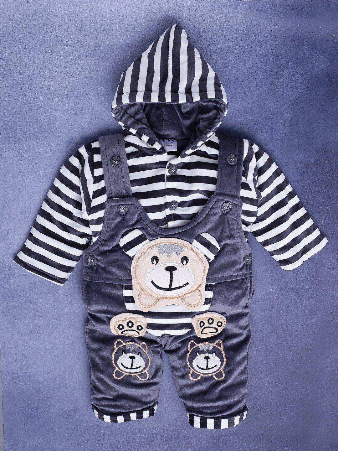 v-mart-infant-printed-cotton-hooded-t-shirt-with-dungaree