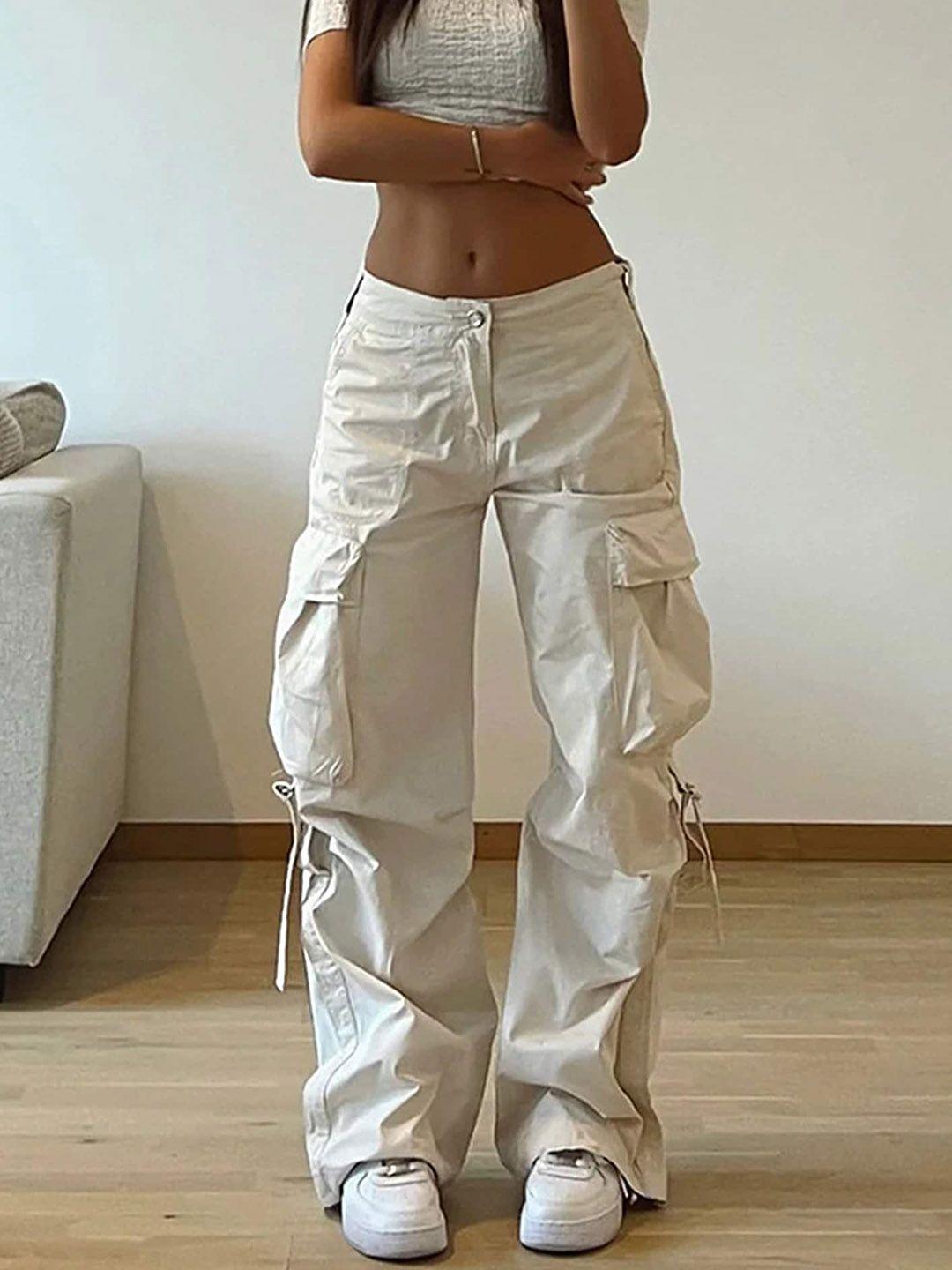 lulu-&-sky-women-loose-fit-low-rise-cargos-trousers