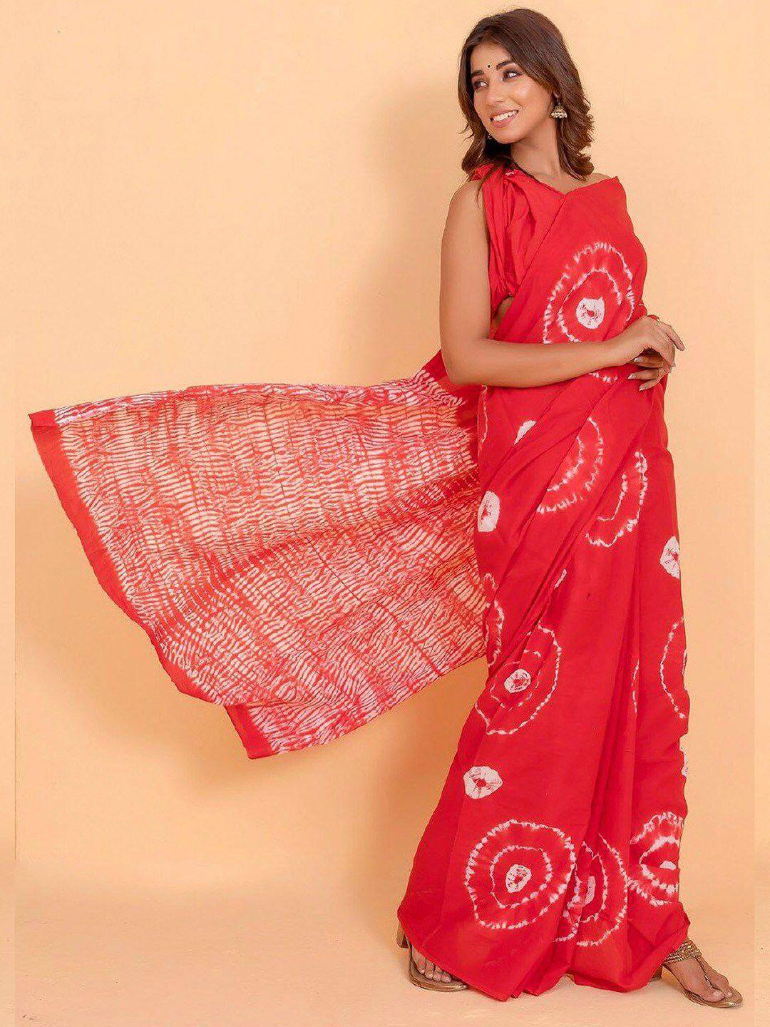 kalini-geometric-printed-pure-cotton-ikat-saree