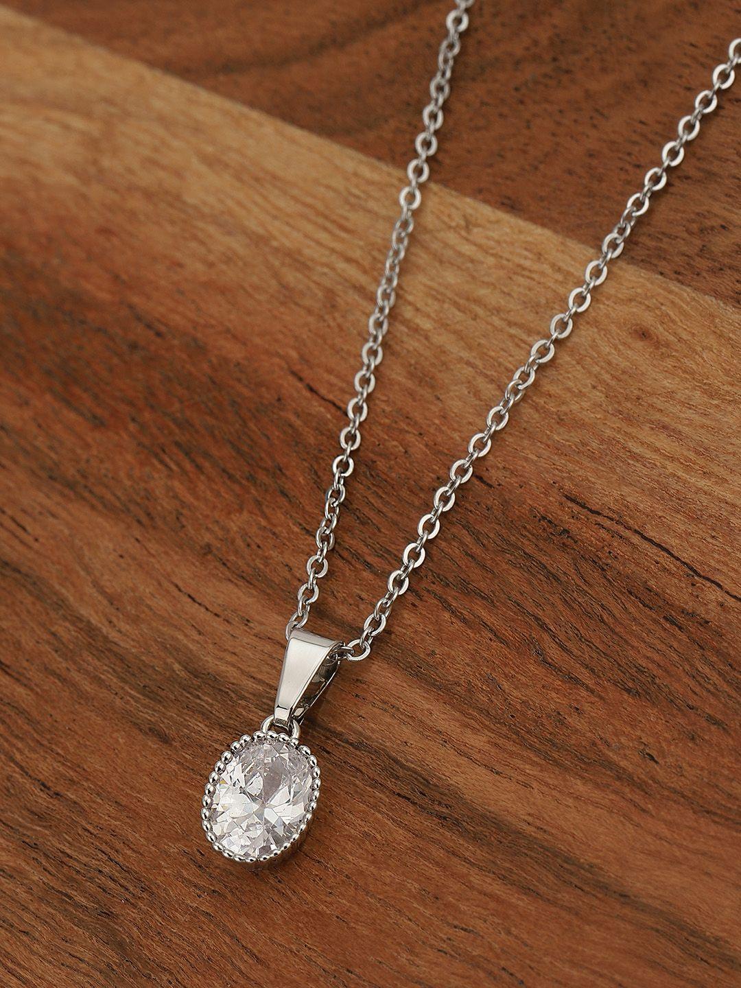 carlton-london-rhodium-plated-oval-pendant-with-chain