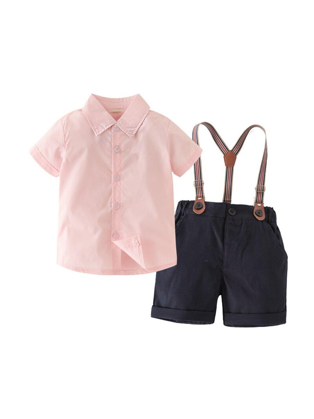 stylecast-boys-pink-shirt-with-shorts-clothing-set