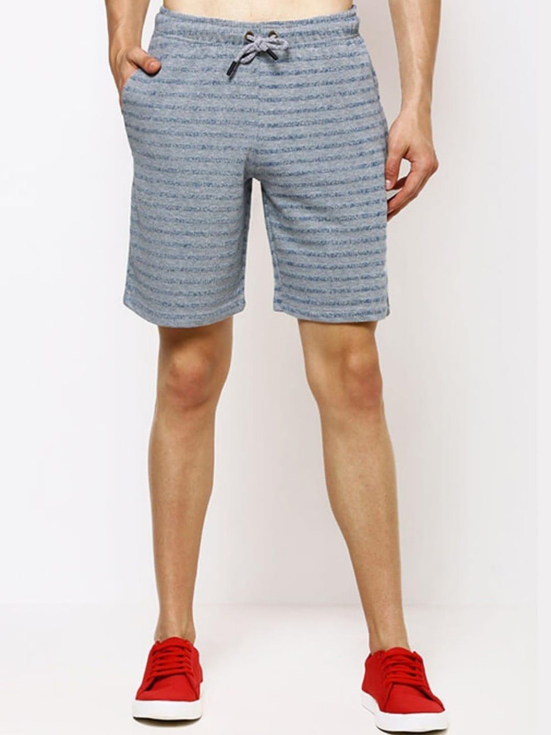 bareblow-men-striped-mid-rise-cotton-regular-shorts