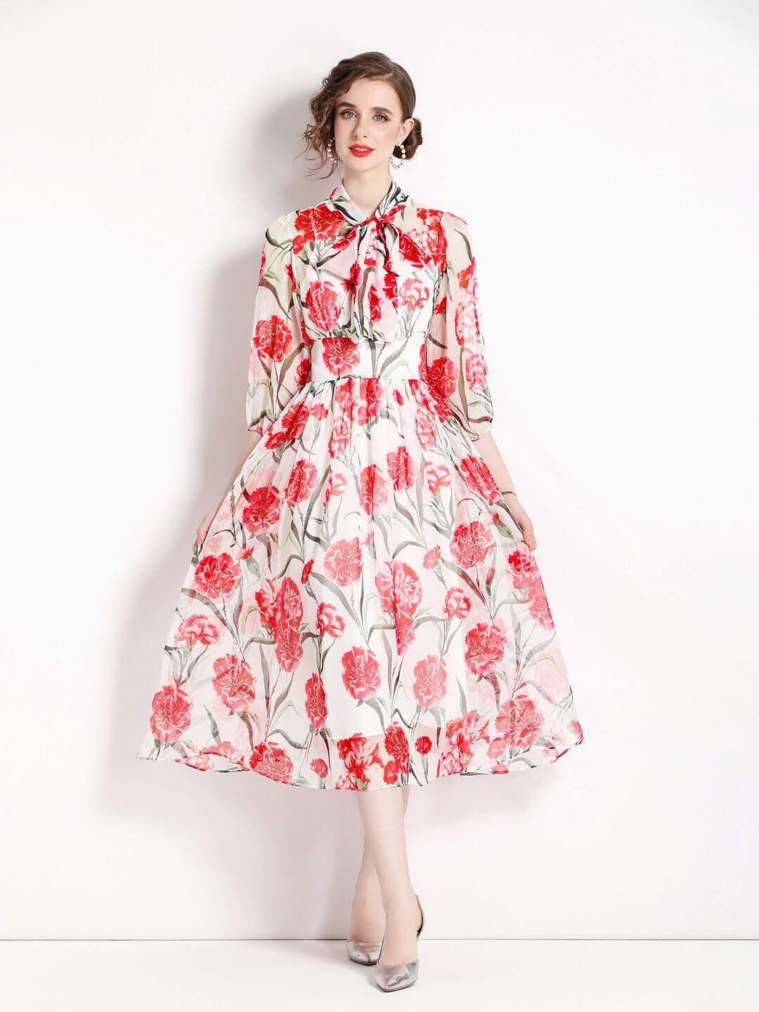 jc-collection-floral-printed-tie-up-neck-fit-and-flare-midi-dress