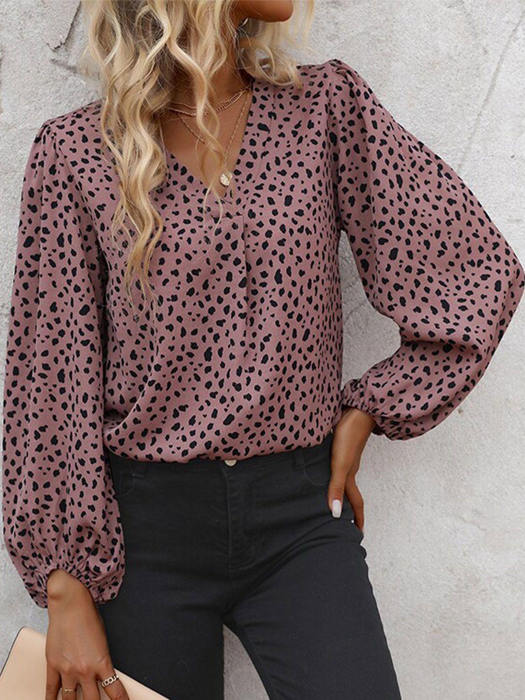 stylecast-pink-animal-printed-puff-sleeves-shirt-style-top