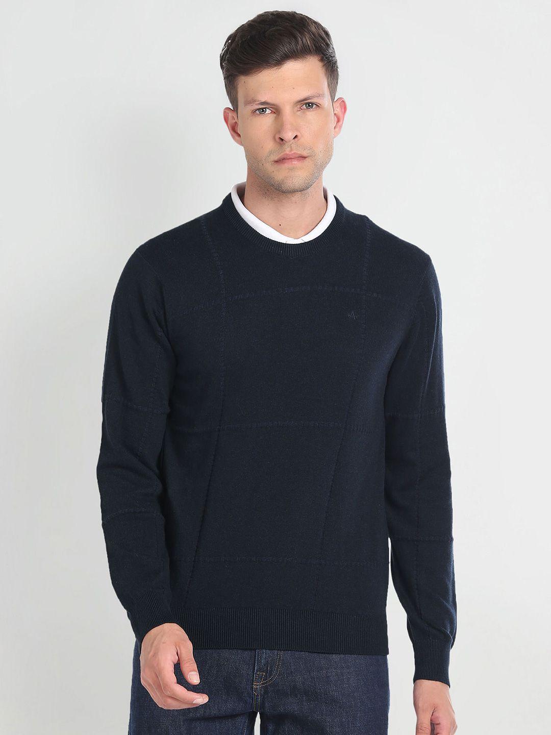 arrow-cable-knit-round-neck-long-sleeves-pullover-sweater