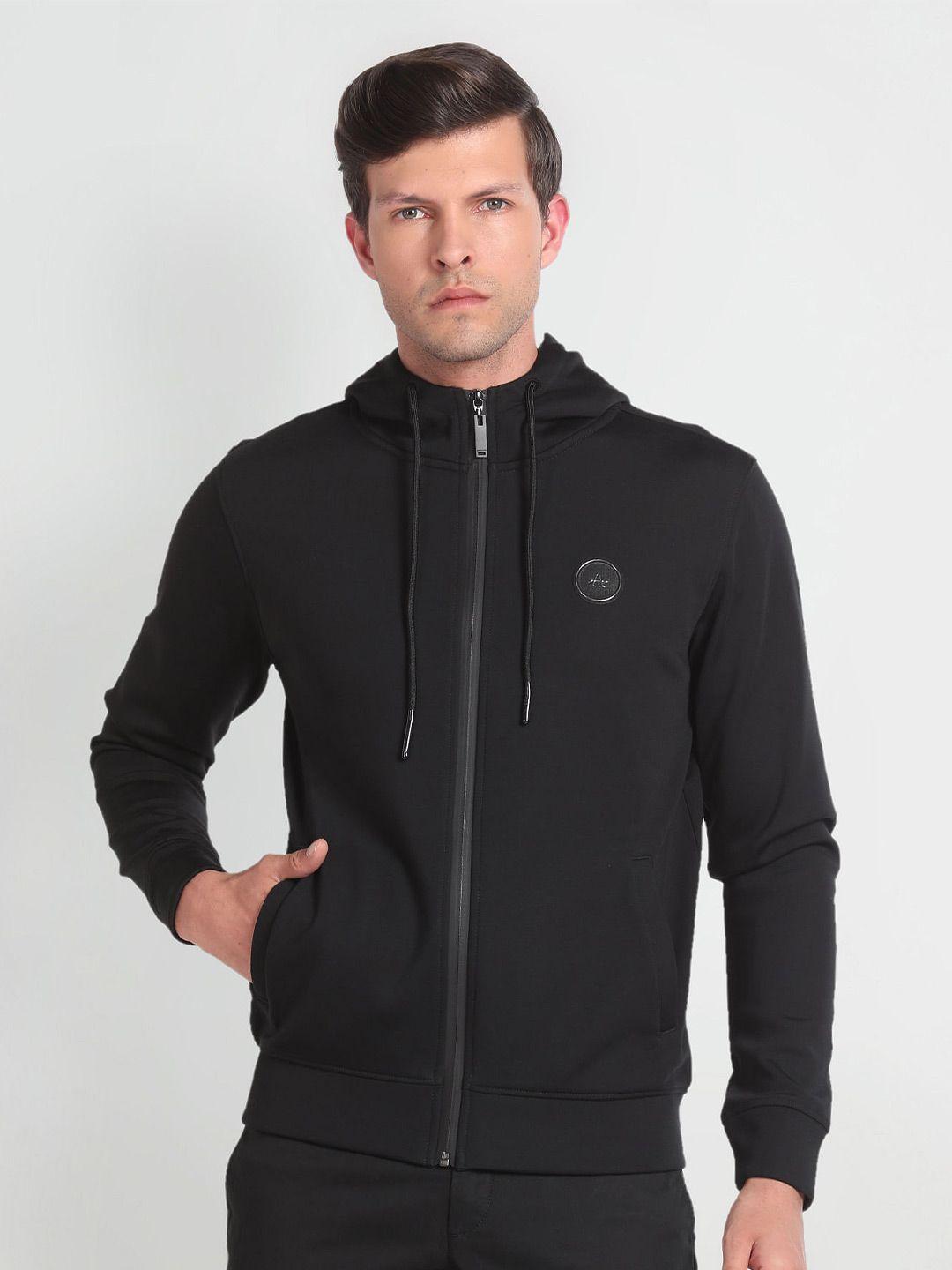 arrow-new-york-hooded-neck-long-sleeve-zip-detail-front--open-sweatshirt