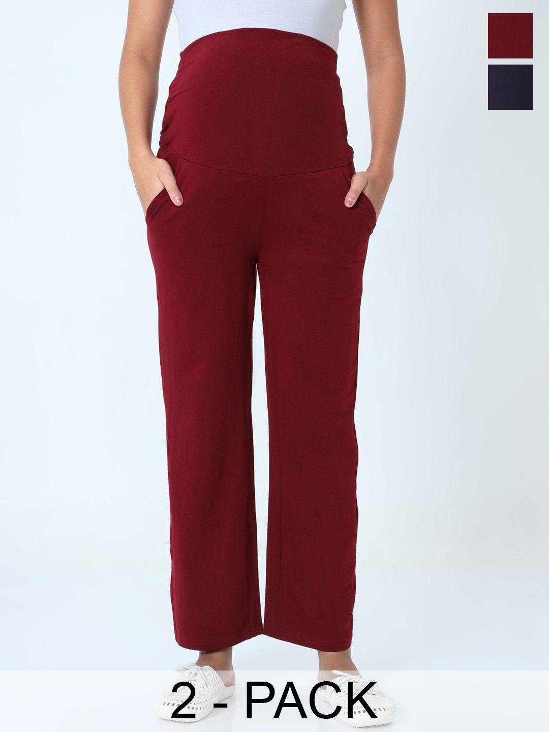 the-mom-store-women-pack-of-2-mid-rise-cotton-lounge-pants