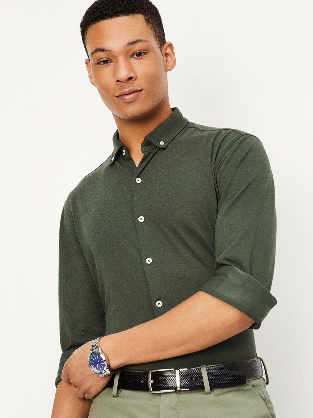 max-button-down-collar-pure-cotton-casual-shirt