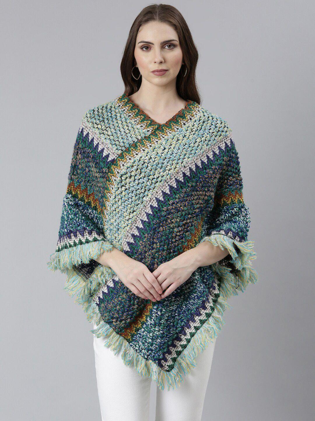 showoff-colourblocked-poncho-with-fringed-detail