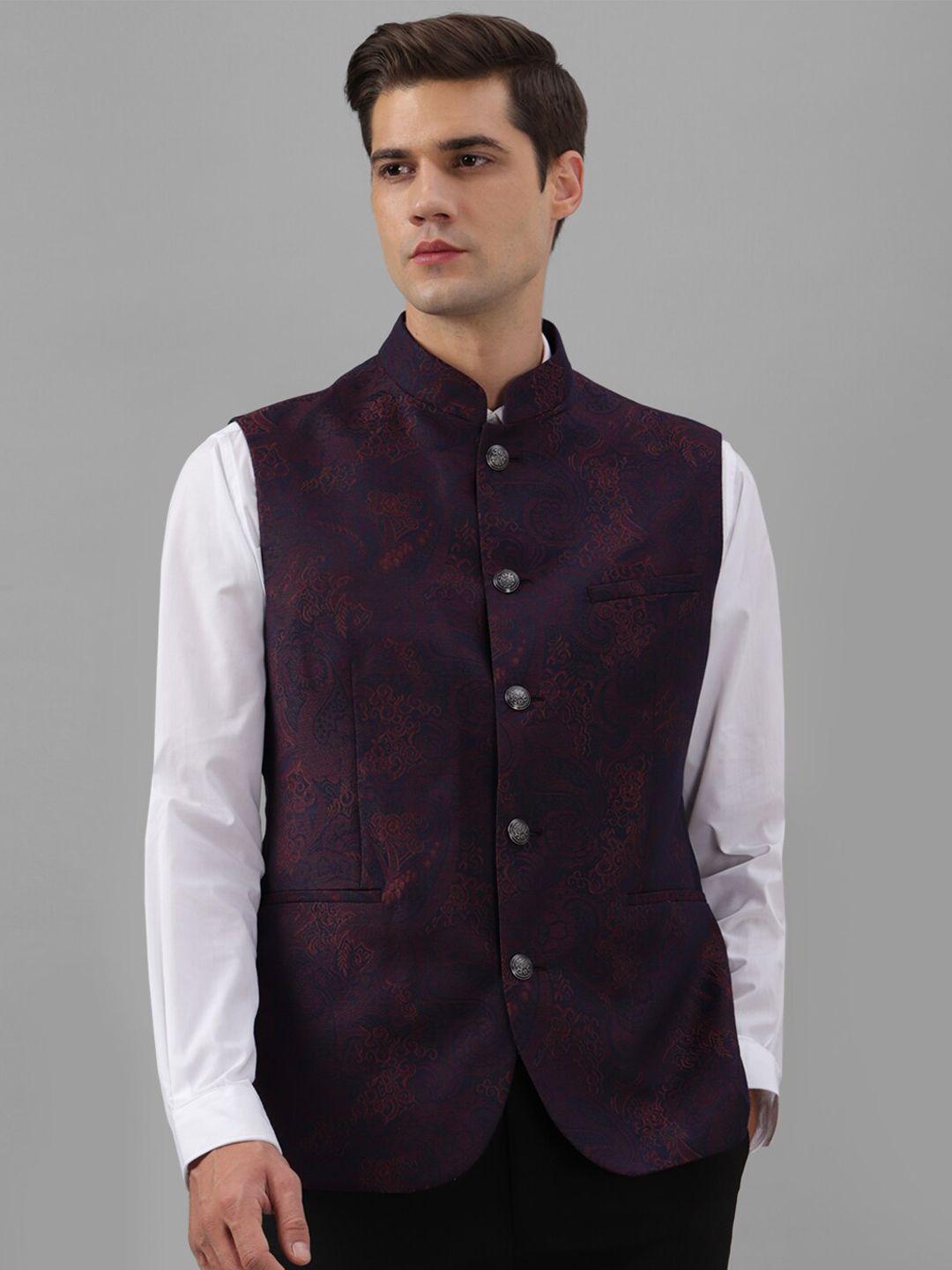 allen-solly-woven-design-mandarin-collar-nehru-jacket