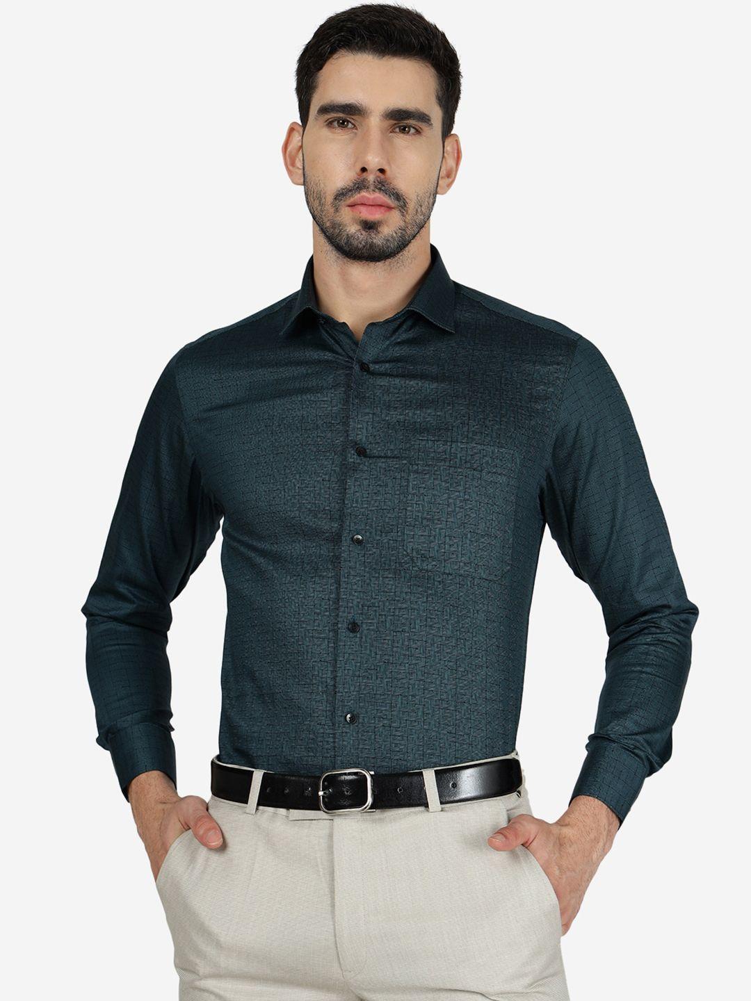 metal-geometric-printed-pure-cotton-slim-fit-shirt