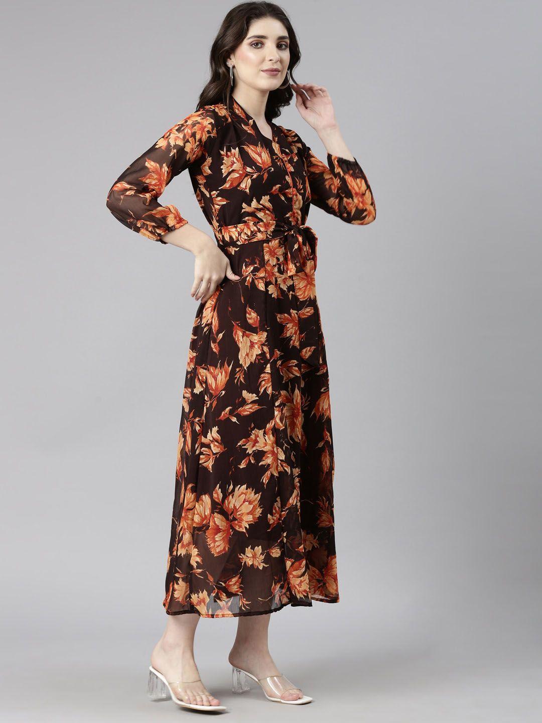 souchii-floral-printed-v-neck-chiffon-fit-and-flare-midi-ethnic-dress