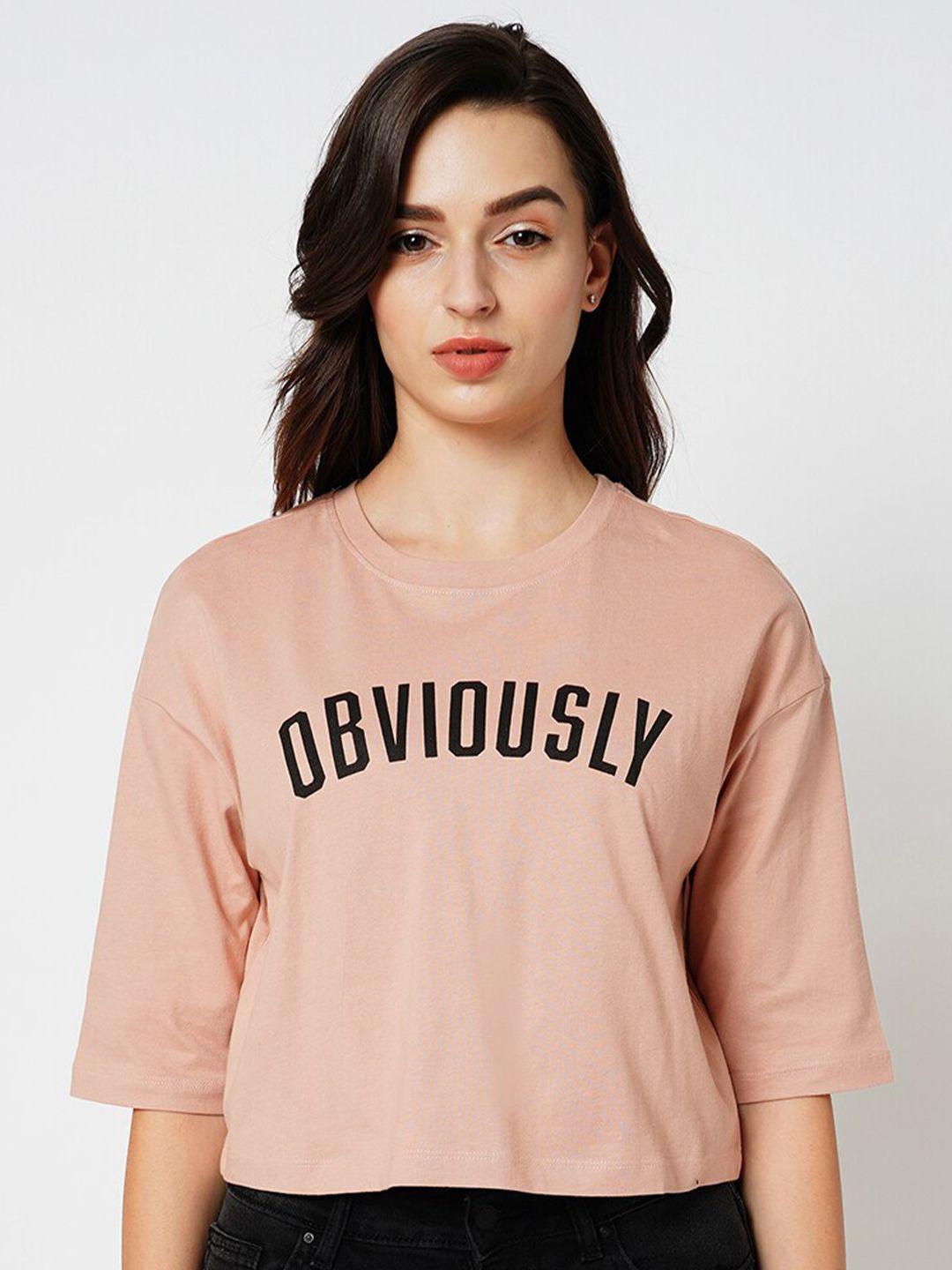 only-typography-printed-round-neck-drop-shoulder-sleeves-pure-cotton-t-shirt