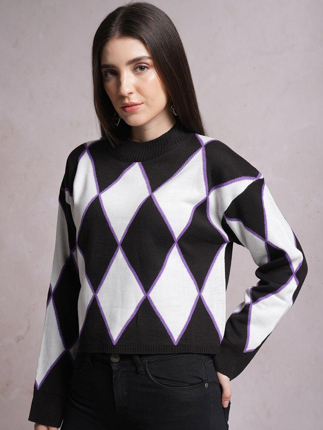 tokyo-talkies-black-geometric-printed-acrylic-pullover
