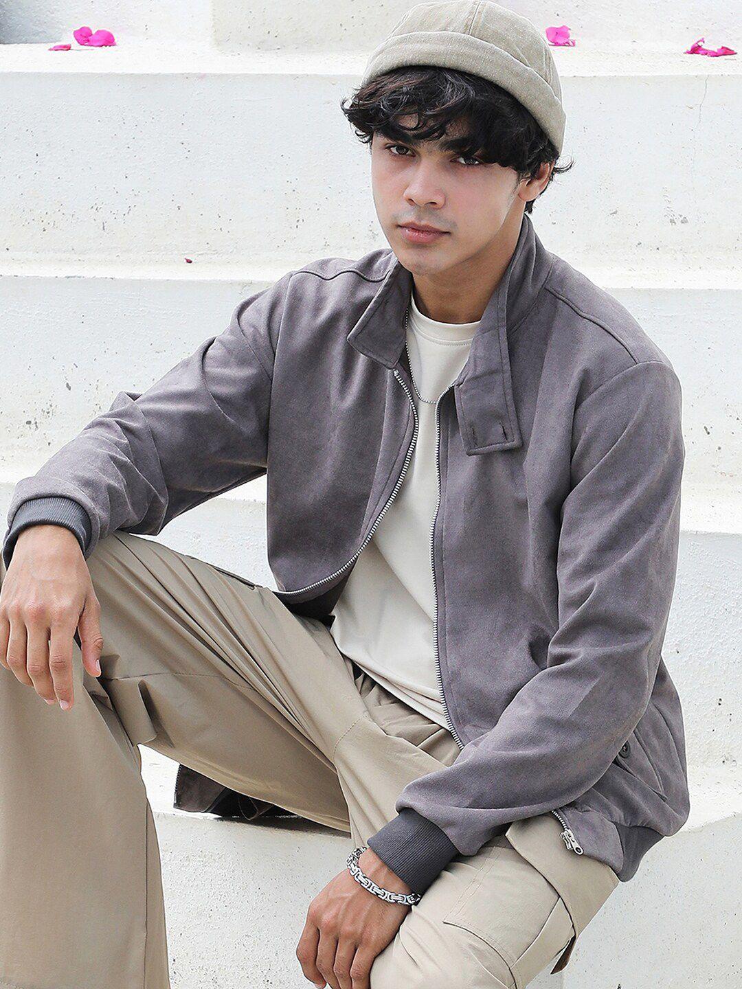 campus-sutra-brown-suede-windcheater-bomber-jacket
