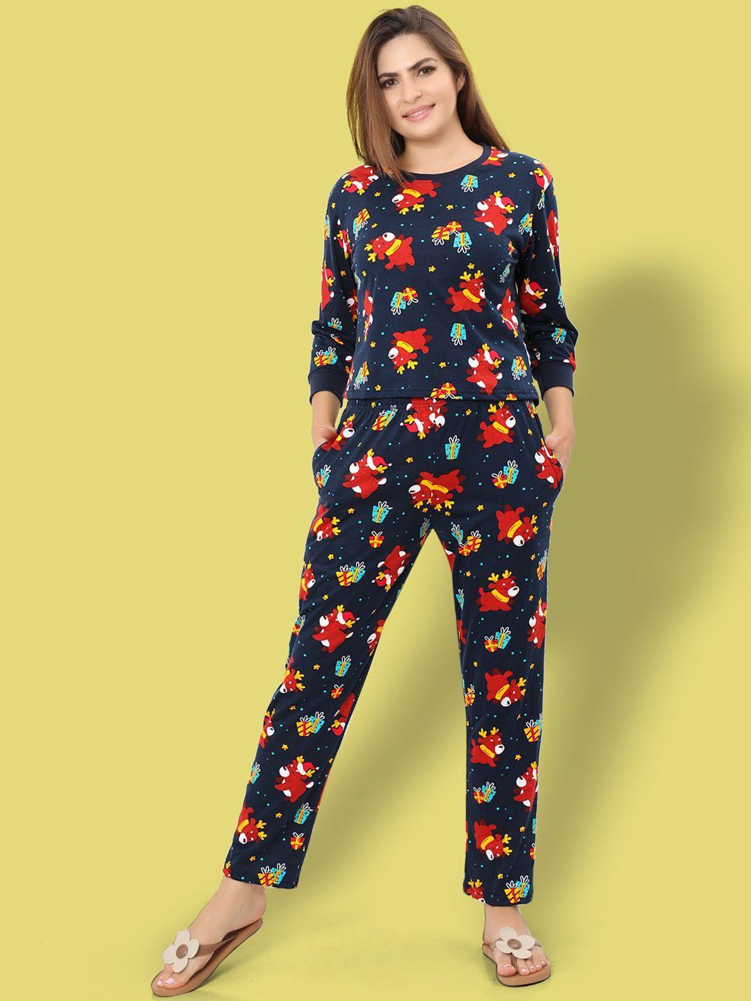 ninos-dreams-printed-cotton-t-shirt-with-pyjamas-night-suit