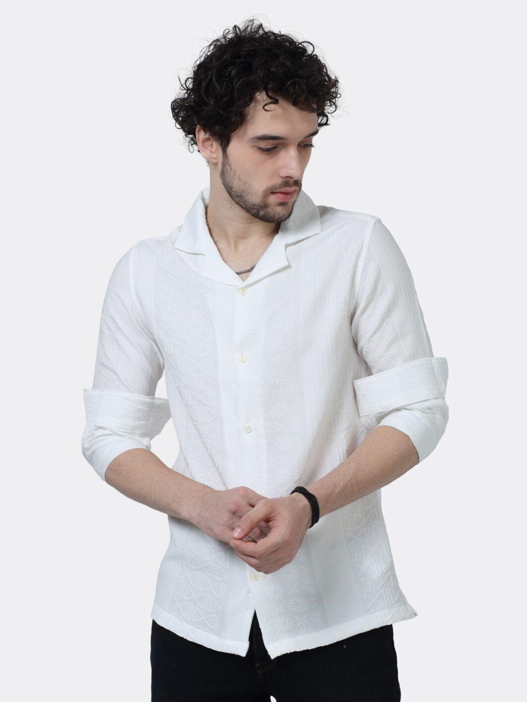 badmaash-slim-fit-floral-self-design-cuban-collar-casual-shirt