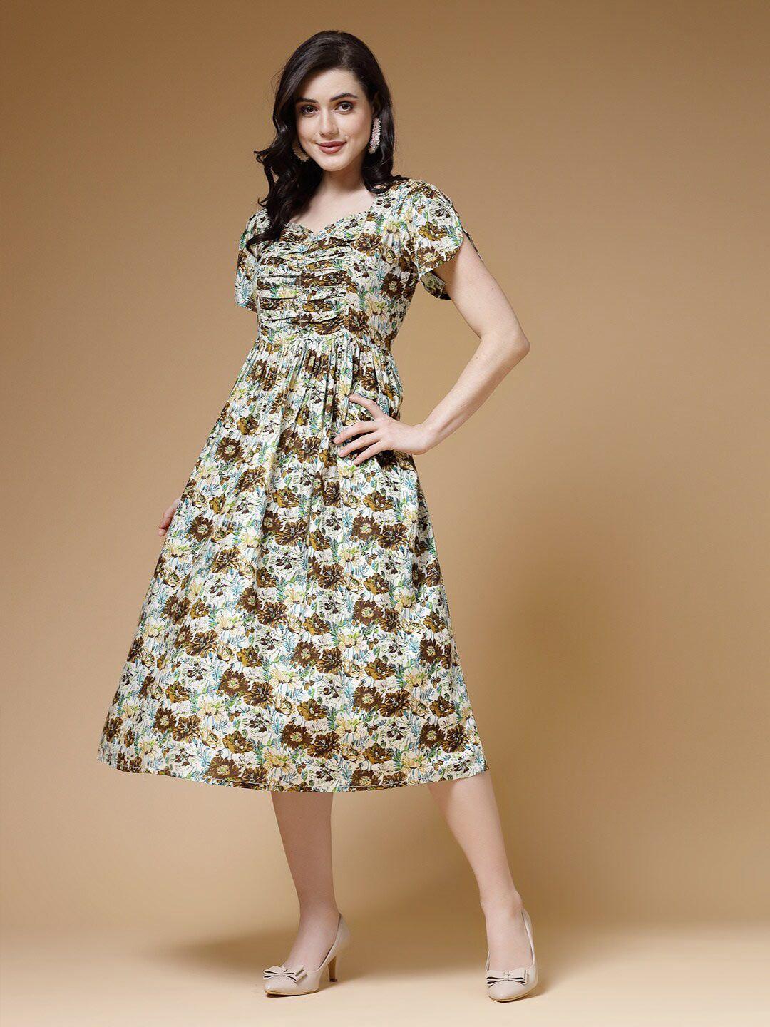 indibelle-floral-printed-fit-&-flare-midi-dress