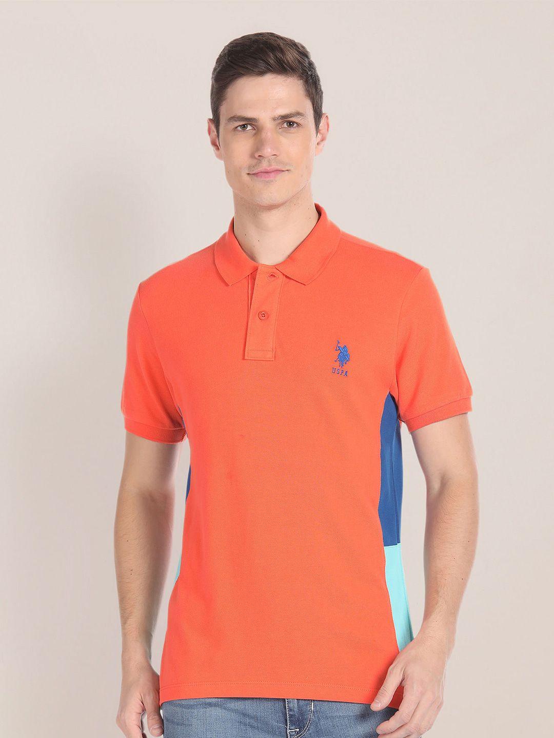 u.s.-polo-assn.-colourblocked-polo-collar-pure-cotton-slim-fit-t-shirt