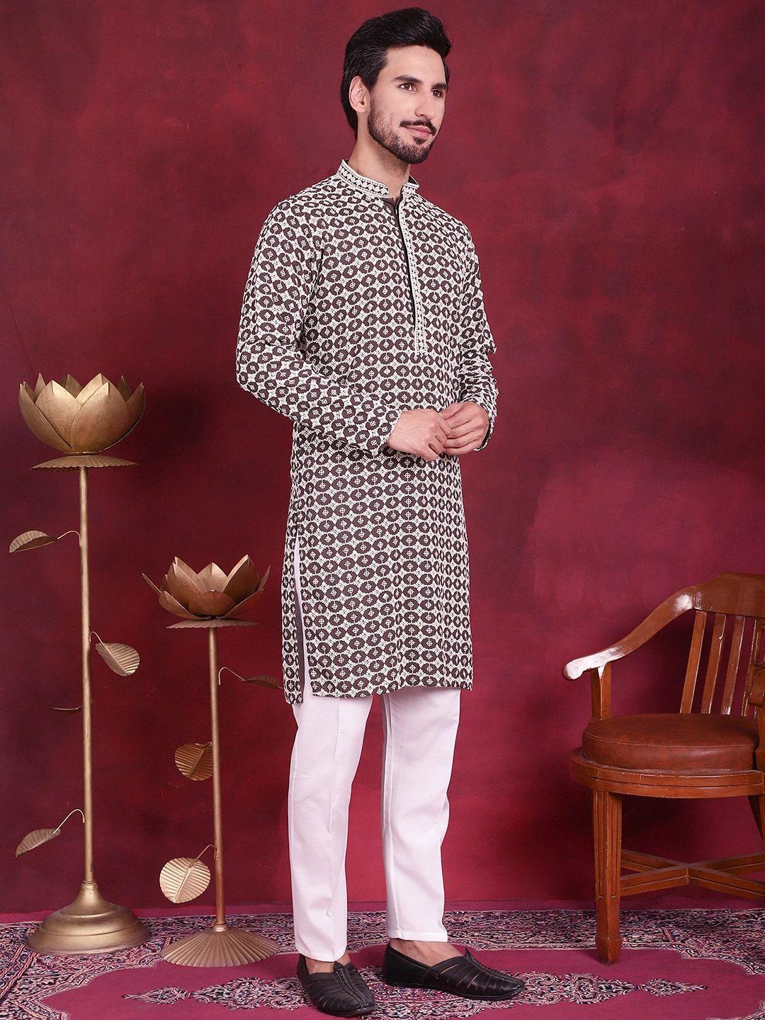 jompers-ethnic-motifs-printed-mandarin-collar-long-sleeve-kurta-with-pyjama