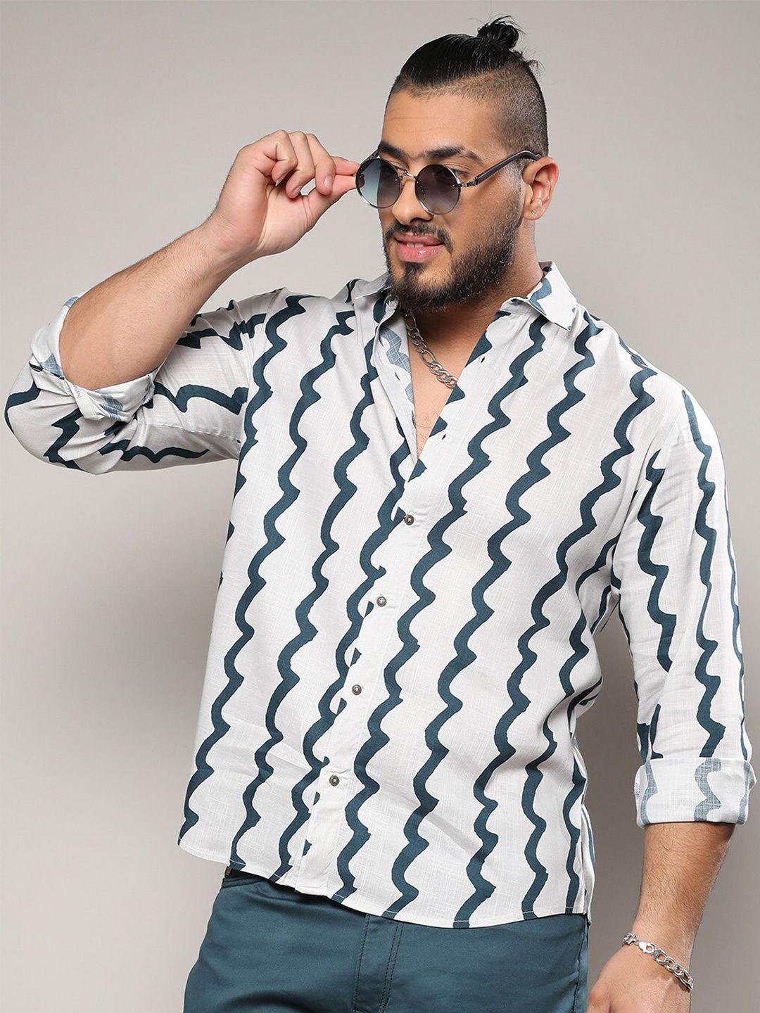 instafab-plus-classic-geometric-printed-spread-collar-casual-shirt