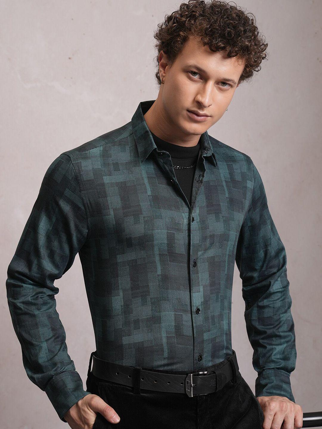 locomotive-luxe-slim-fit-geometric-printed-satin-party-shirt