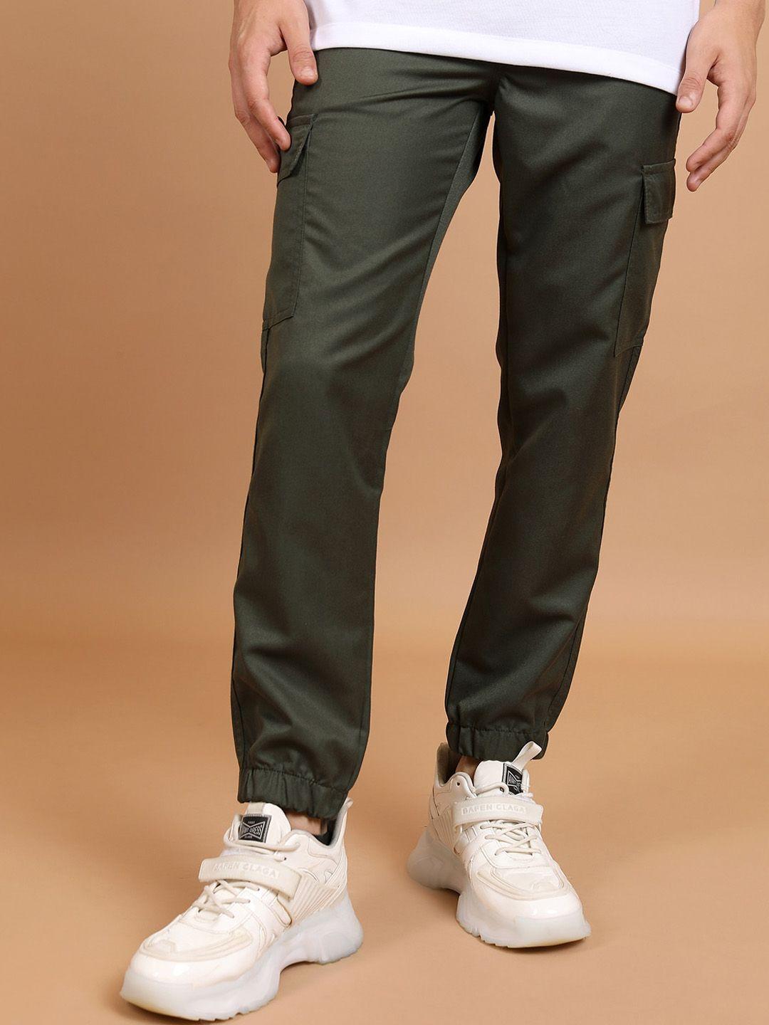 highlander-olive-green-men-mid-rise-cargo-style-joggers
