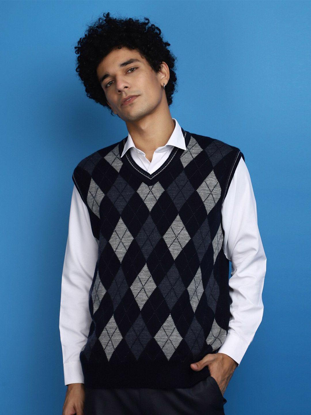 v-mart-self-design-geometric-cotton-sweater-vest