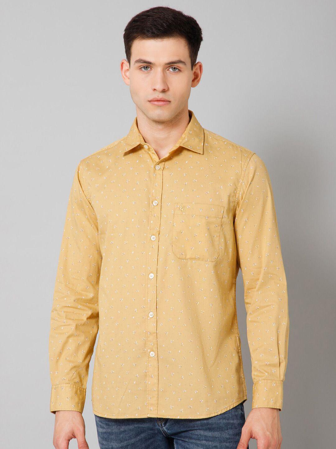 cantabil-spread-collar-comfort-floral-printed-casual-cotton-shirt