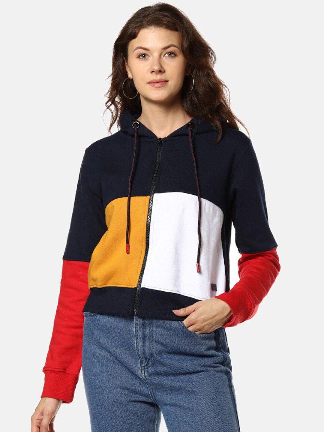 campus-sutra-women-multicoloured-colourblocked-hooded-sweatshirt