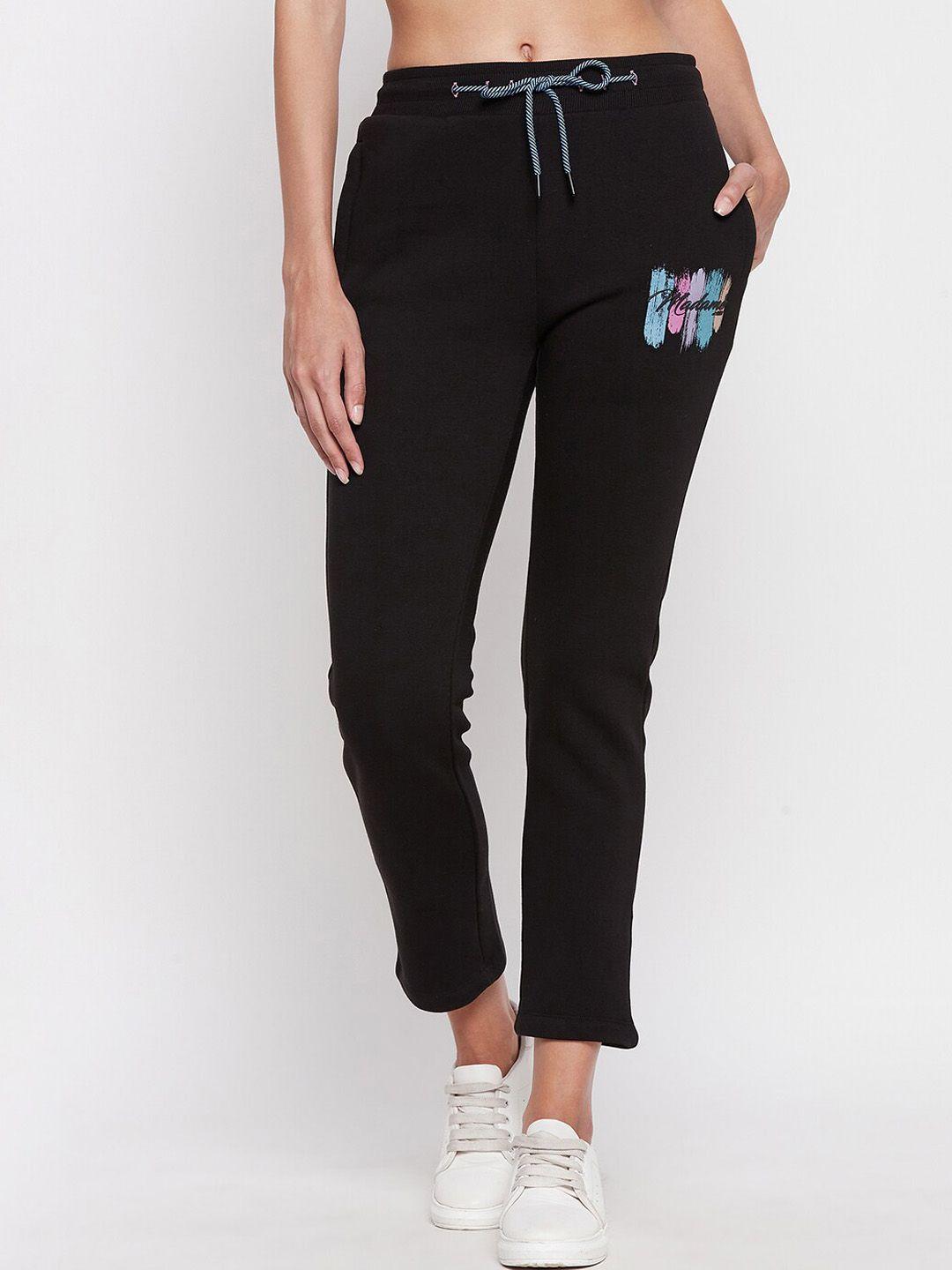 madame-women-typography-printed-pure-cotton-track-pants